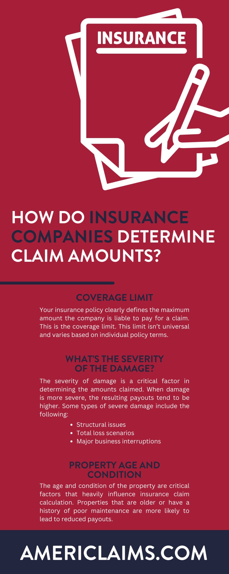 How Do Insurance Companies Determine Claim Amounts?