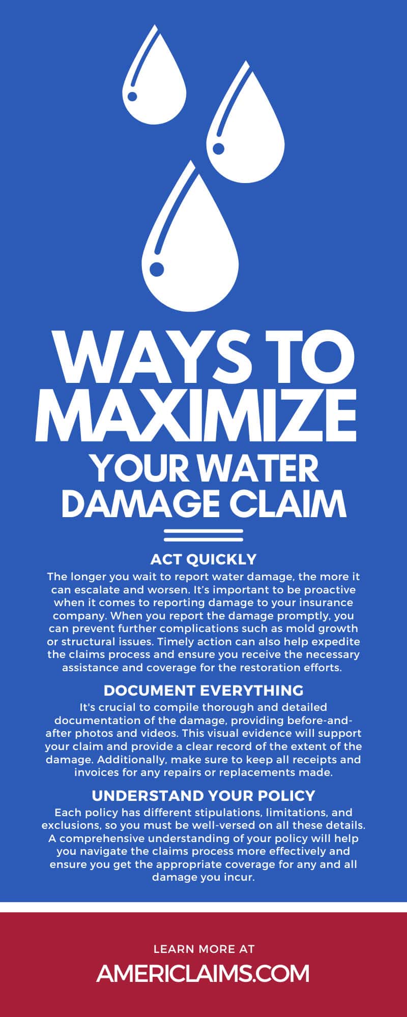 12 Ways To Maximize Your Water Damage Claim